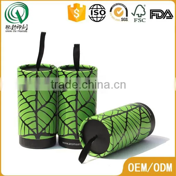 Recycled Eco-friendly uv Printing Green Small Empty Candy Round Box With Ribbon photo-2