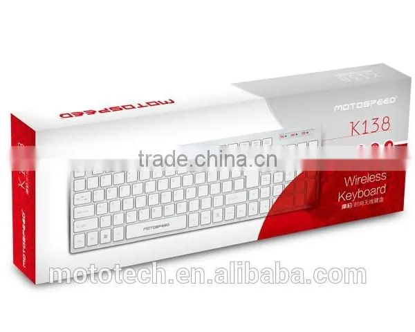 K138 Latest White Mini Wired Slim Ergonomic Keyboard With Multi-media Key photo-4