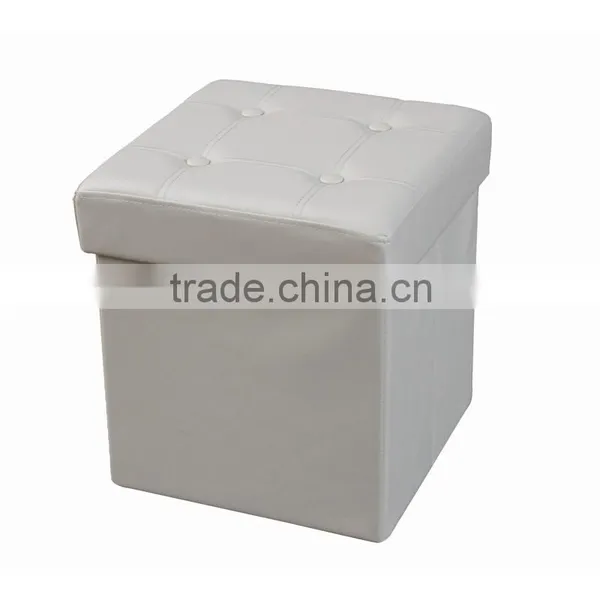 Purple Foldable Foot Rest Storage Ottoman photo-2