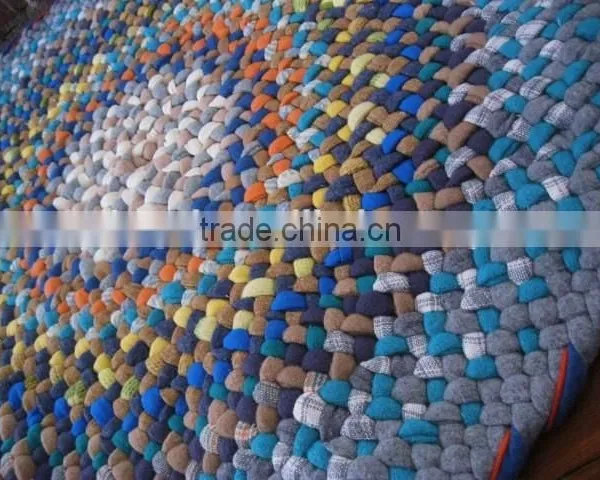 High Quality 100% Cotton Round Braided Rug With Water Proof photo-2