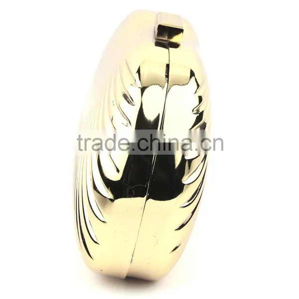 Women's Fashion Bag Unique Design Gold Metal Clutch photo-3