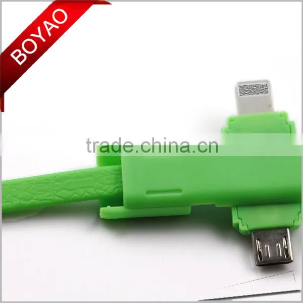 2016 Newest Design Trendy Rotating 2 in 1 Usb Cable, 360 Rotating Usb Data Cable photo-2