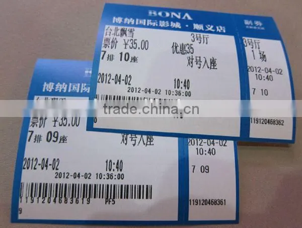 Thin Thermal Paper Movie Ticket Printing Cheap Price photo-4