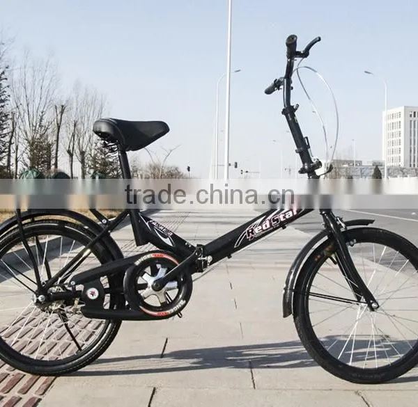 20-inch Folding Bike High-carbon Steel Full Suspension Student Bicycle Woman