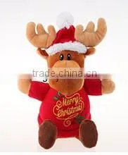 Custom LED Moose X'mas Decoration Singing Christmas Lighted Moose