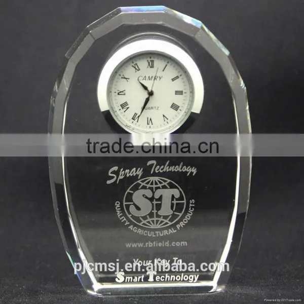 Hot Selling Crystal Glass Table Clock for Decration or Gifts Souvenirs photo-6