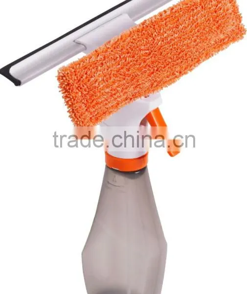 As Seen TV Silicon Wiper Blade Glass Cleaner Window Spray Squeegee 2 in 1 Water Brush photo-3