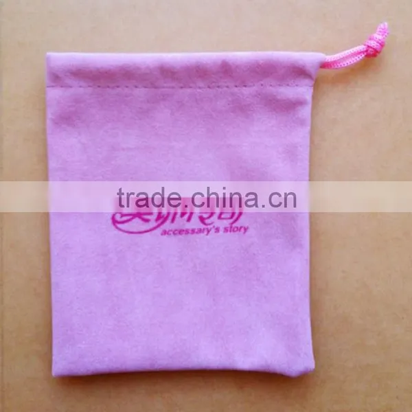 Red Drawstring Velvet Bag for Jewelry