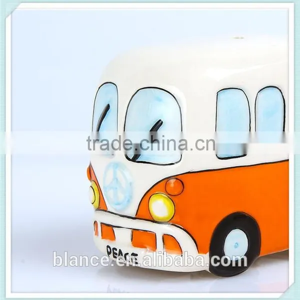 Camper Van VW Ceramic Salt and Pepper Shaker Set in Bus Design photo-3