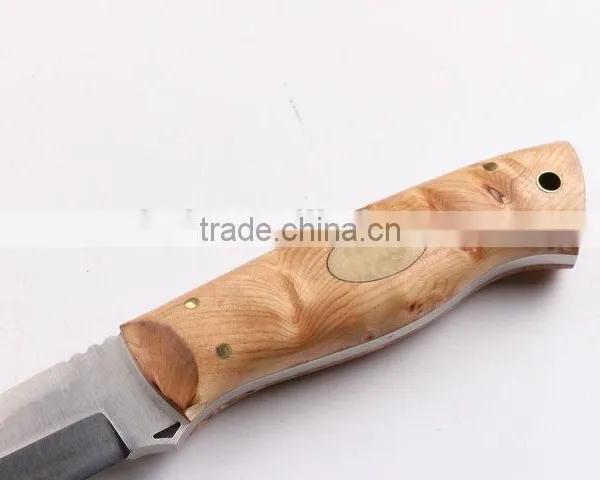 OEM Fixed Blade Knife With D2 Blade and White Shadow Wood Handle photo-5