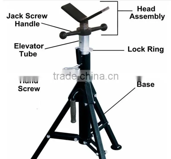 v Head Pipe Stand Adjustable Pipe Jack Pipe Supports