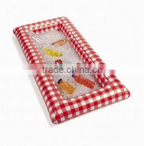 Red White Stripes Inflatable Buffet Salad Bar Serving Station photo-2