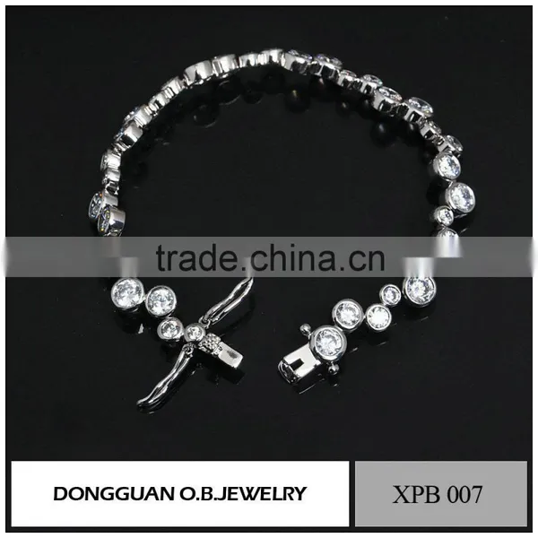 Wholesale Jewelry Factory Crystal Rhinestone Bracelet/AAA cz Setting Bracelet photo-2