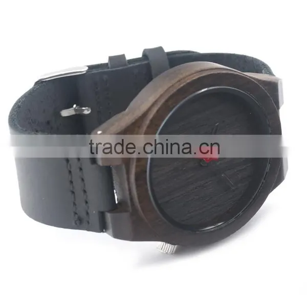 Eco-friendly Handmade Genuine Men Wrist Watch Sandalwood Quartz Watches photo-3