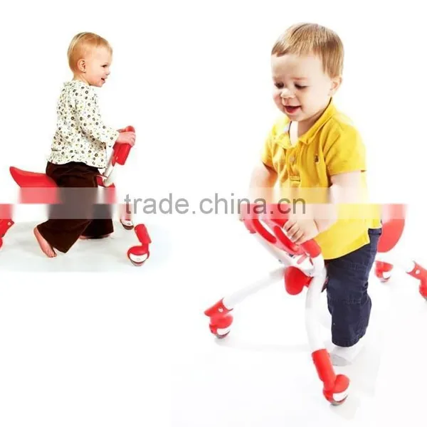 Children's Smiling Face Four-wheel Balanced Walkers photo-5