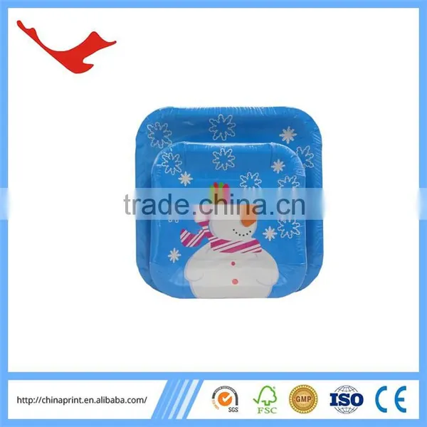 005 Christmas Custom Printed Disposable Printing Paper Plates photo-4