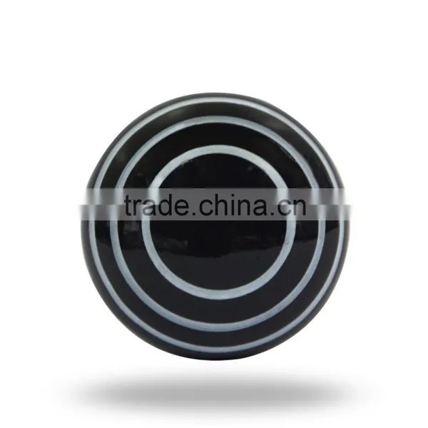 Ceramic White Knob With Green Circles photo-3