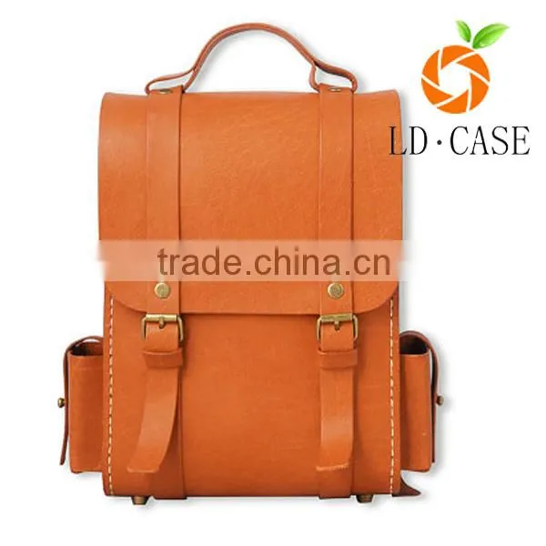 Vintage Backpack Leather / School Bag/ Rucksack/ Outdoor Travel Backpack photo-2