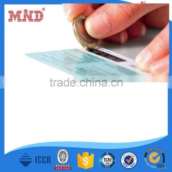 MDP121 Custom Printing Pvc Scratch off Card/85.5*54mm Size Plastic Lottery Scratch Card Printing photo-2