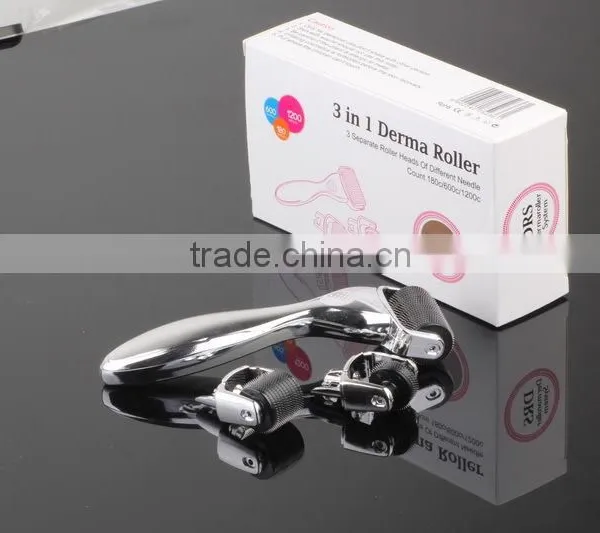 Popular 3 in 1 Derma Roller With 180 / 600/ 1200 Needles (CE Approval) photo-4