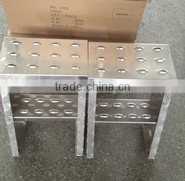 2 Step Platform Stage LADDER Aluminum Grate Stairs Truck Trailer Semi Stairway photo-4