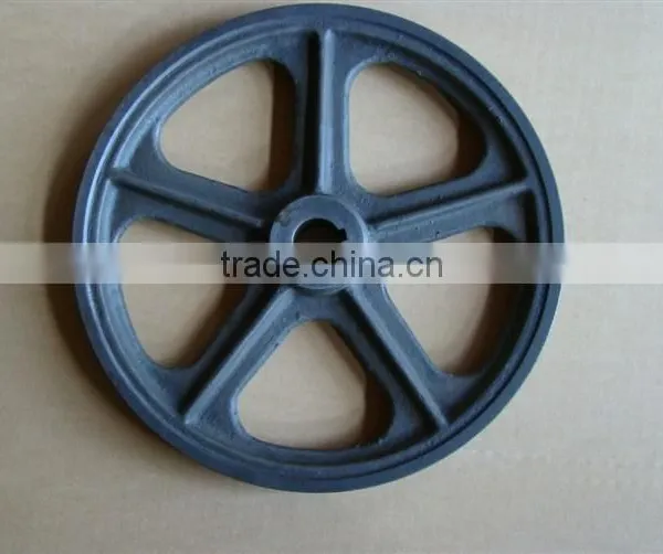 ISO 9001-2008 v Belt Pulley Four Spoked Style Iron Cast Parts,crane Castings Parts,cast Iron photo-2