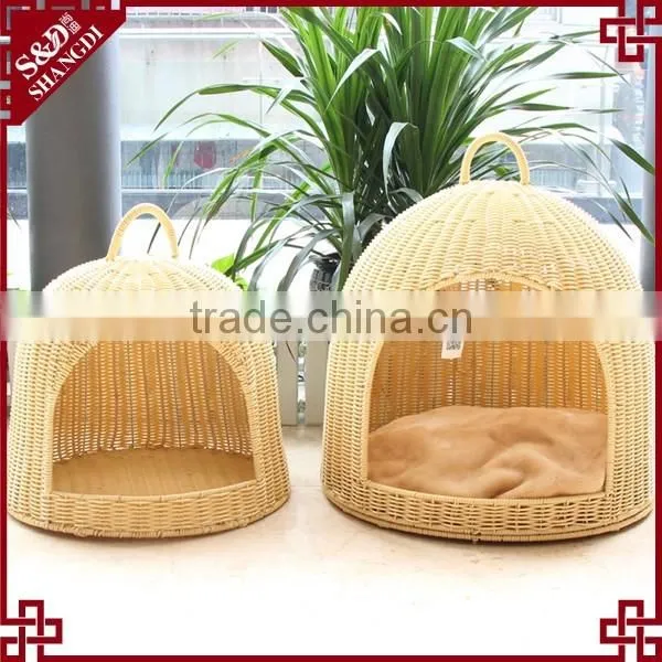 S&D Wholesale Products Pet Beds & Accessories Ger Shaped Crib Fashion Plastic Rattan Dog Cat House Pet Bed photo-6