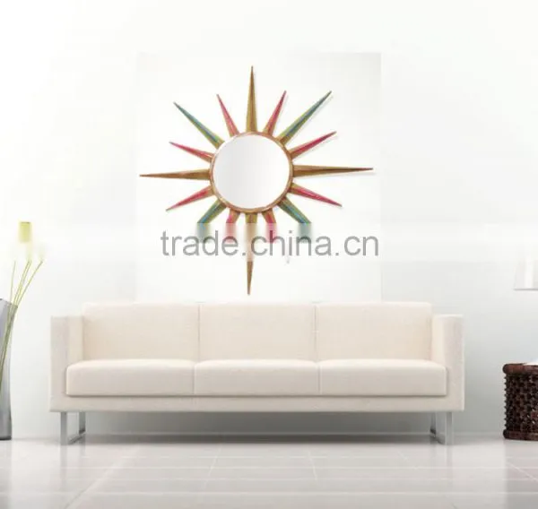 Sun Shape Decorative Multicolor Wall Mirror photo-2