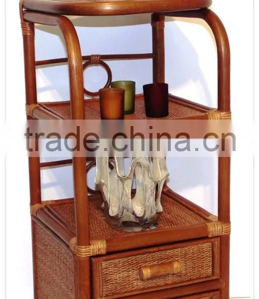 Rattan Wicker Modern Bookcase, Home Furniture photo-2