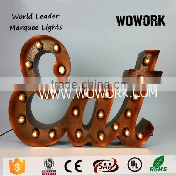 Vintage Channel Home Decorative Metal Letters LED Light photo-2