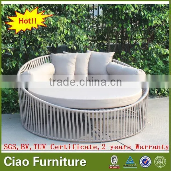 Outdoor Sunbed Fabric Outdoor Garden Sofa Round Bed photo-6