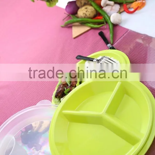Useful Microwave Safe Plastic Dinner Plate, Portion Control Plate photo-5