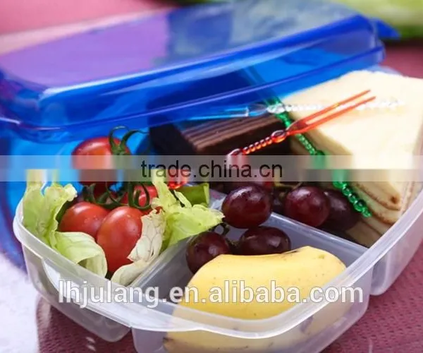 BPA-Free Plastic Lunch Box 3 Compartments Lunch Box photo-3