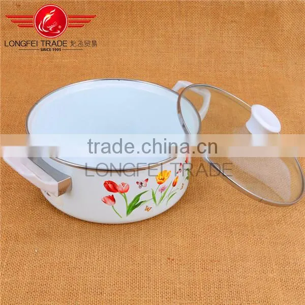 110DG Enamel Casserole Set Pot 3pcs Enamel Cast Iron Cookware photo-3