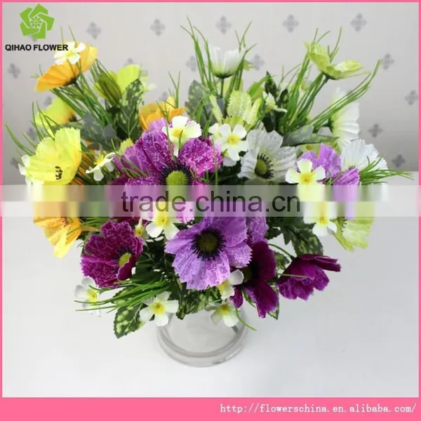 Silk Flowers Bouquet Decorative Landscaping Fabric Flowers photo-2