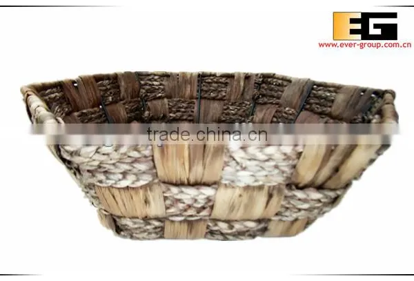 Hexagonal Natural Waterhyacinth Grass Tray photo-2
