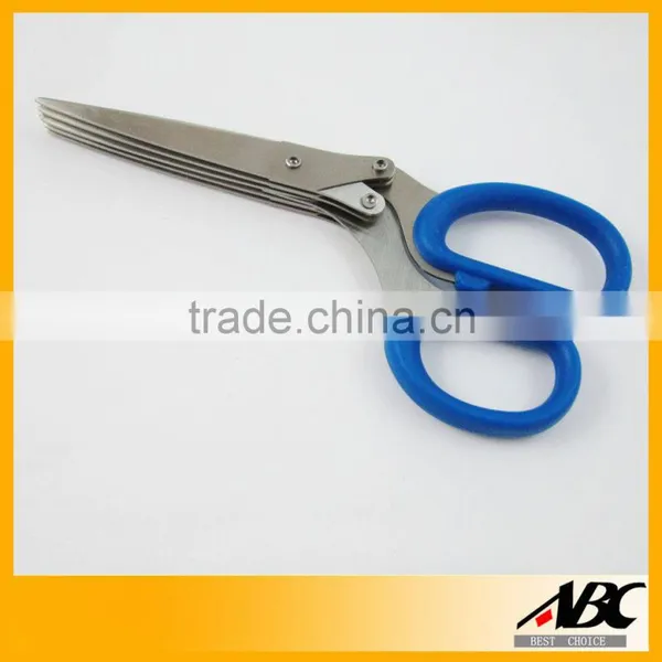 Hot Sale Plastic Handle 5 Blades Herb Scissor photo-3