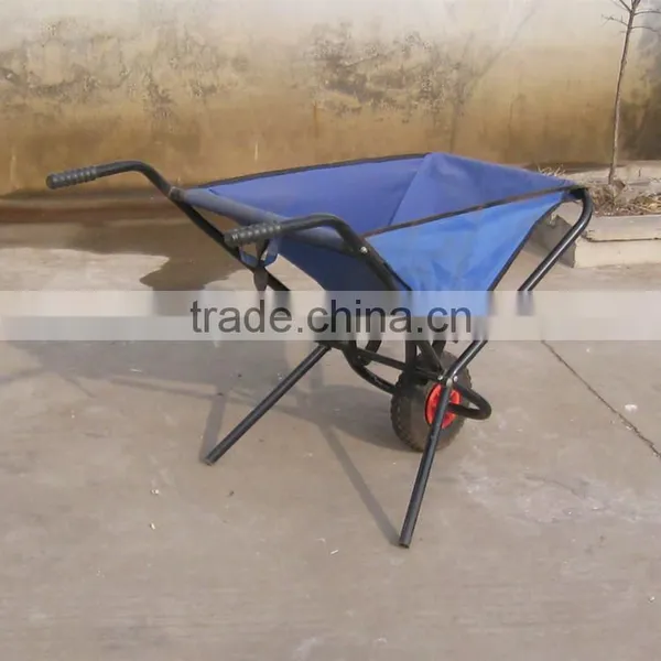 Canvas Folding Trolley Tool Cart Wheel Barrow photo-2