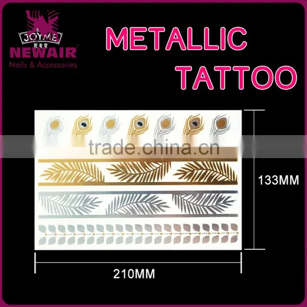 Metallic Gold Choker Temporary Tattoo Body Art Arm Flash Tattoo Stickers photo-2