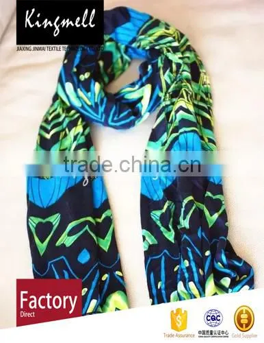 Custom 2017 Classic Digital Printed Silk Scarf for Ladies in Autumn and Winter photo-2