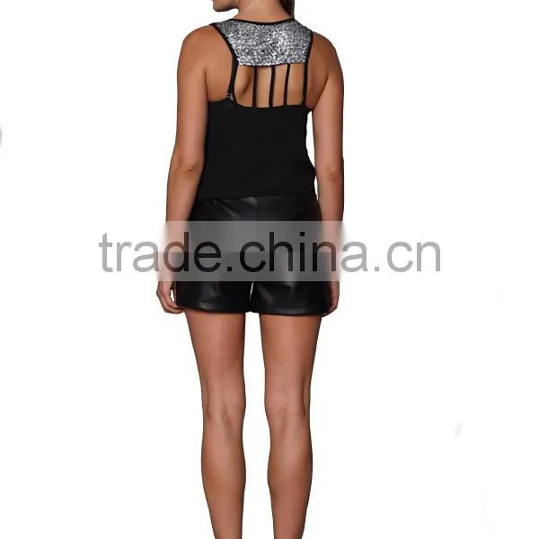 New Style Summer Fashion Design Sequin Ladies Tops photo-3