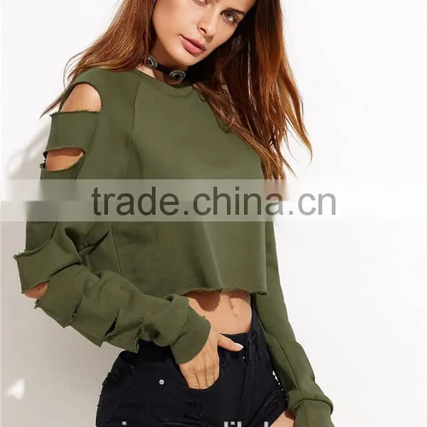 2017 Custom Fashion Wholesale Women Sweatshirt Zip up Hoodie photo-4