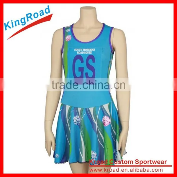 Pro Team Custom Netball Jersey Custom Sublimation Basketball Jersey Netball Dresses photo-4