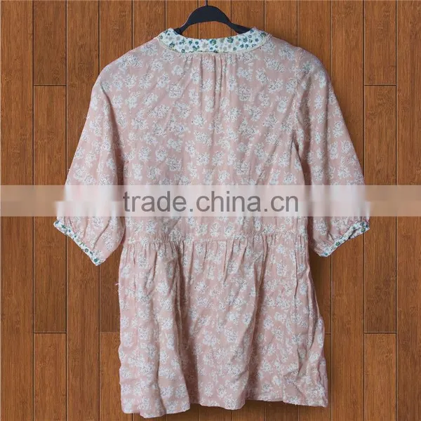 Fashionable and Cute Pink Floral Cotton Dress Baby Girl Kids