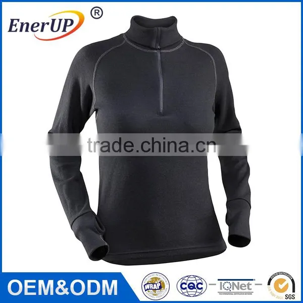 2017 Most Fashion Dri Fit Performance Mock Neck 1/2 Zip Long Sleeve Training Top Pullover Women Outdoor Sportswear photo-3