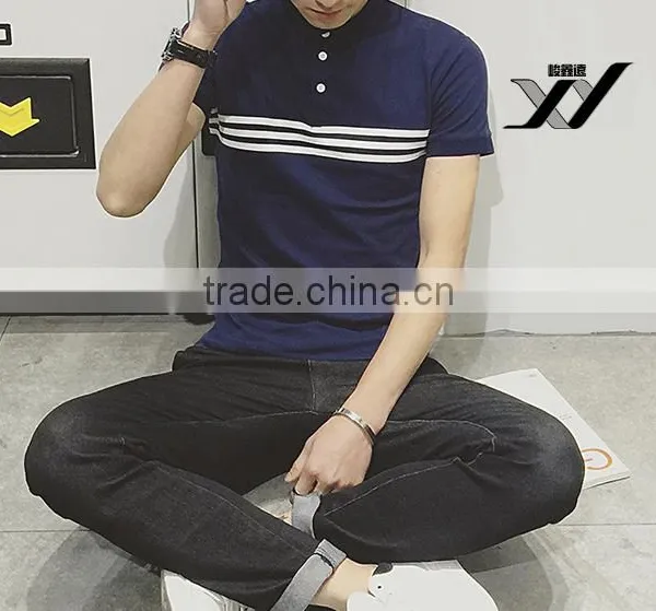 Men Fashion Simple Design Polo Short Sleeve Shirt photo-5