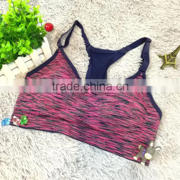 Satin Styling Sexy Women Fitness Gym Running Sports Bra Top photo-3