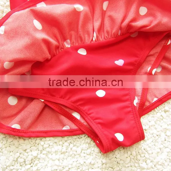 S31333W Kids Branded Swimwear Young Girls Sweet Bowknot Swimwear photo-3