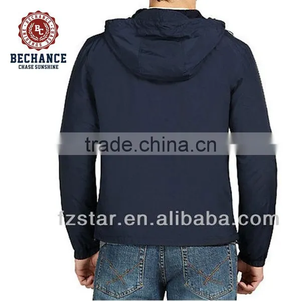 Sexy Nylon Hooded Windbreaker Jacket Men photo-2