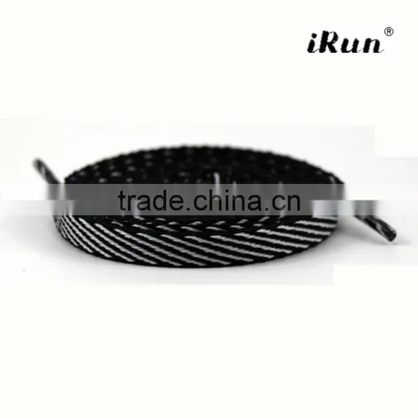 2016 New Twill Pattern Flat Shoelaces With Customized 2mm Thick 8mm Width~Double Colors Shoelaces For Running~Accept Custom photo-4